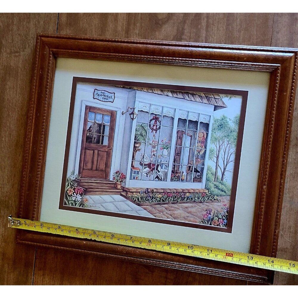 Kay Lamb Shannon "The Carousel Shop" Framed Matted Color Print 14 x 12 - Picture 3 of 5